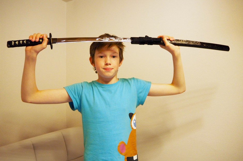 Isak med sin katana, -ninjasverd